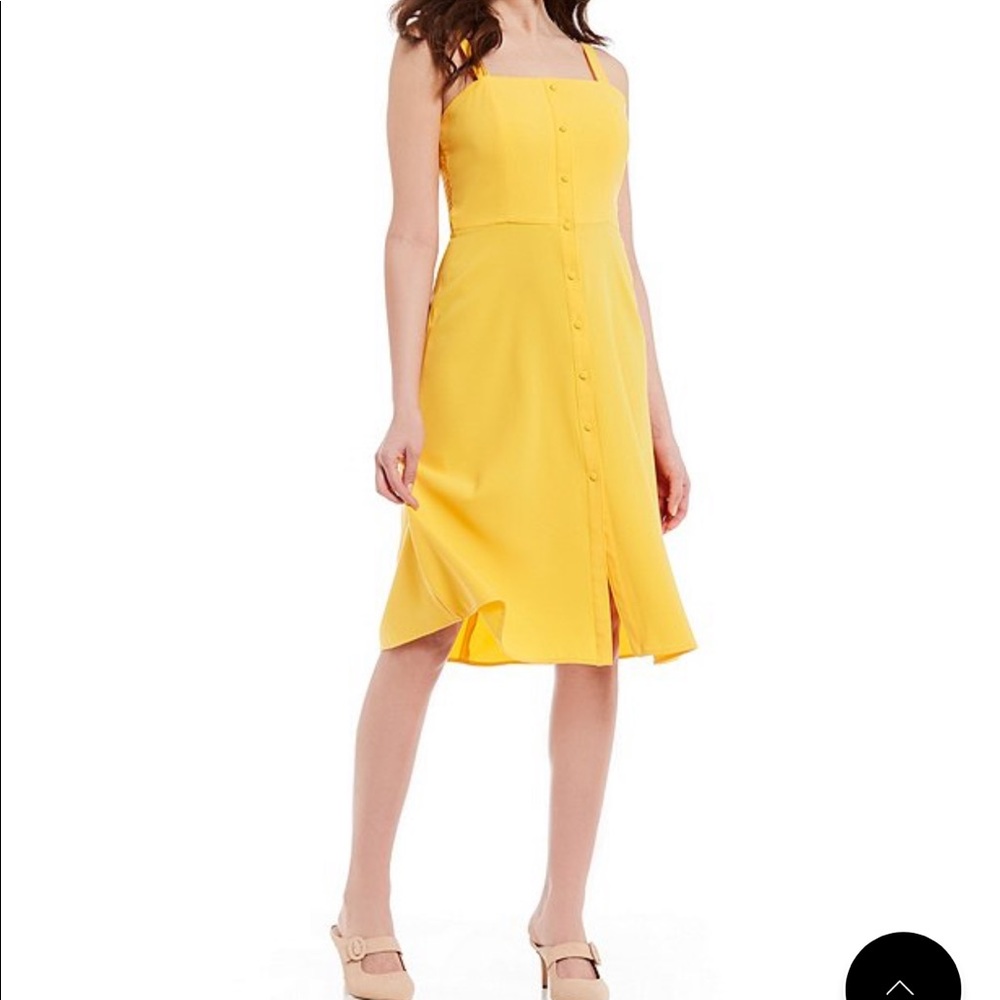Gianni binni Sleeveless Button Down Midi Dress